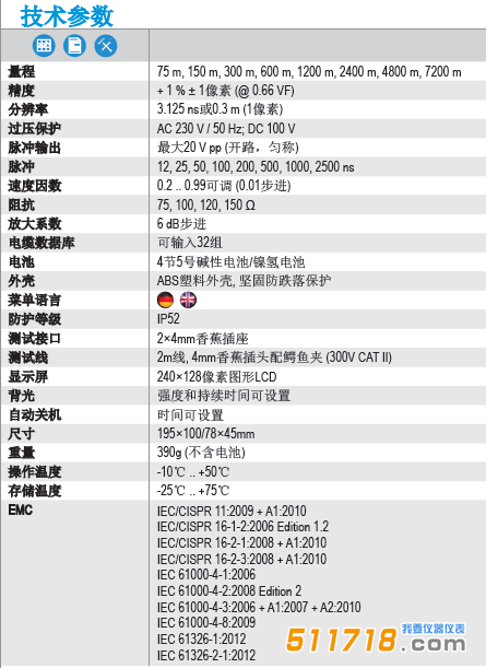德國GMC-I KE2100時域反射計技術參數.png